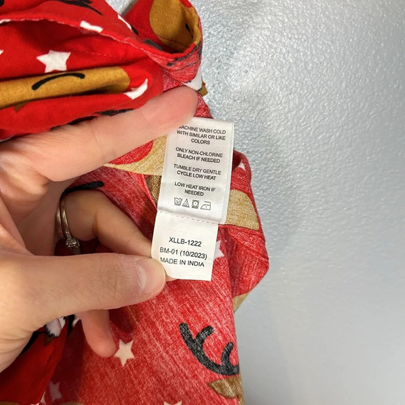 Denim & Flower Ricky Singh Reindeer Button Down Long Sleeve Boys Size 4 - Picture 9 of 10